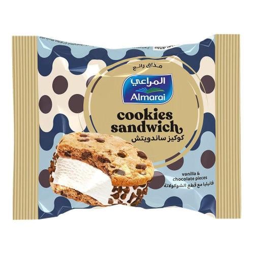 آيس كريم المراعي كوكيز ساندويتش بالفانيليا و قطع ا...