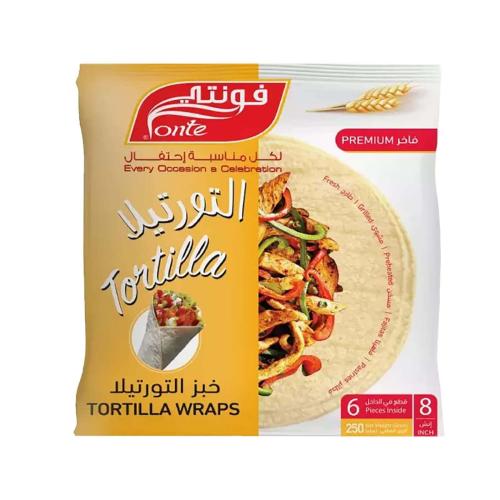 فونتي خبز تورتيلا أبيض 250 جرام