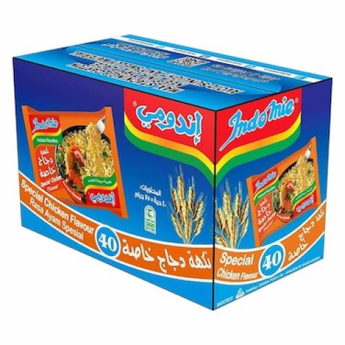 كرتون اندومي نكهة الدجاج الخاصة 75 جرام 40 حبة