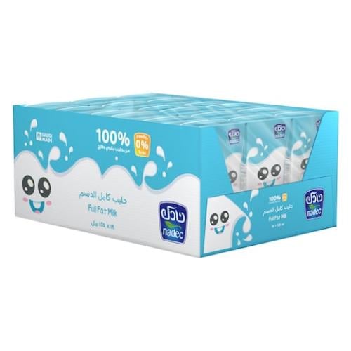 كرتون حليب نادك كامل الدسم 125 مل × 18
