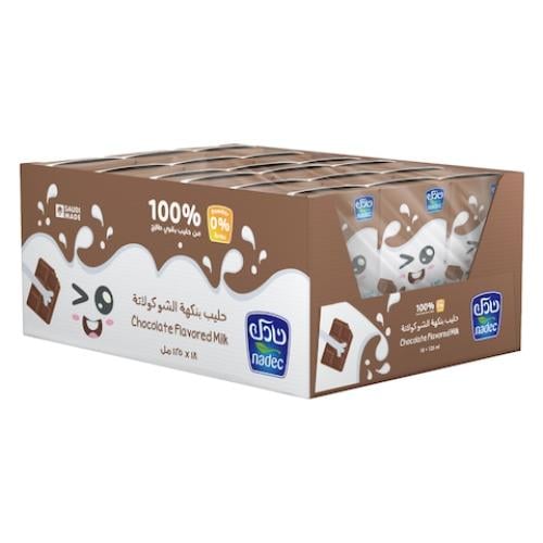 كرتون حليب نادك شوكولاتة طويل الأجل 125 مل × 18