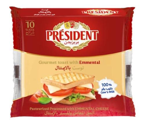 بريزيدن شرائح جبنة للتوست إيمنتال 200 جرام