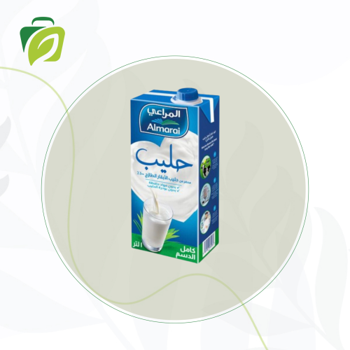 حليب المراعي طويل الأجل كامل الدسم 1 لتر