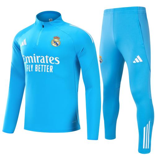 طقم سويتر ريال مدريد ازرق شتوي 25/26
