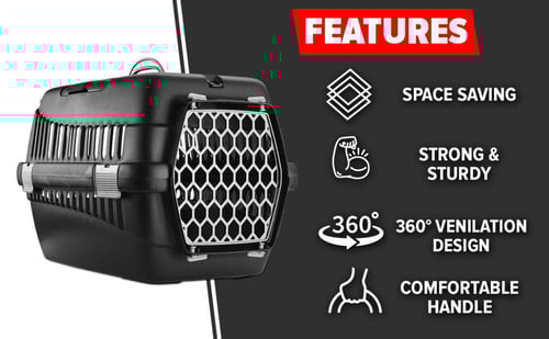 صندوق القطط اللون الأسود