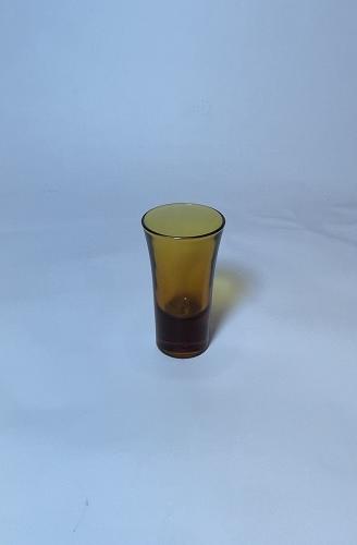 Amber glass cup