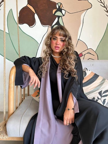 New abaya smooth double page