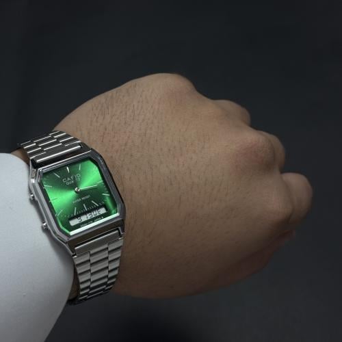 ساعة كاسيو اخضر