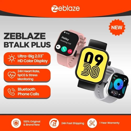 ساعة ذكية Zeblaze Btalk Plus مع شاشة HD وميزة الات...