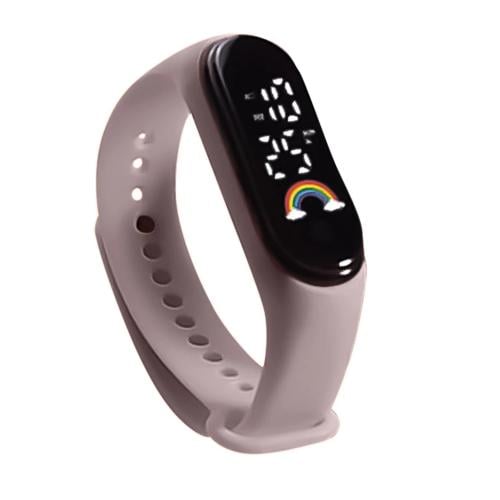 ساعة رقمية LED للأطفال مقاومة للماء، تصميم كرتوني،...