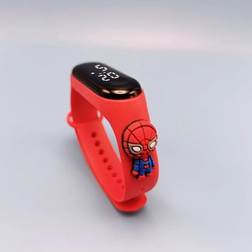 ساعة مارفل أنيمي رقمية للأطفال، سبايدرمان، الرجل ا...