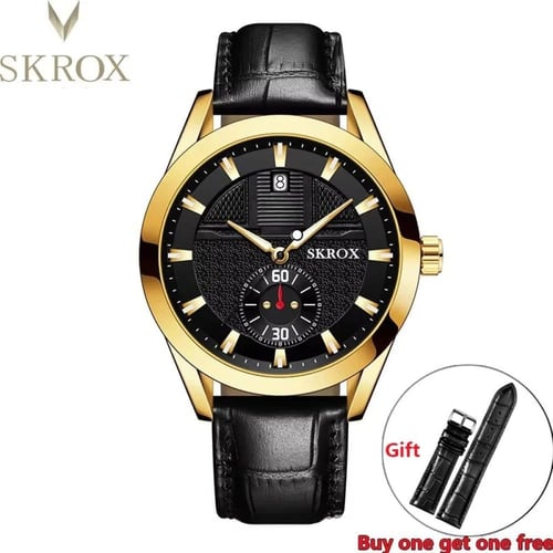 ساعة skrox رجالي مصنوعة من الفولاذ المقاوم للصدأ ب...