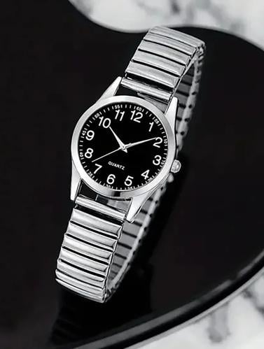 مجموعة ساعات كوارتز للرجال والنساء مع أرقام عربية...