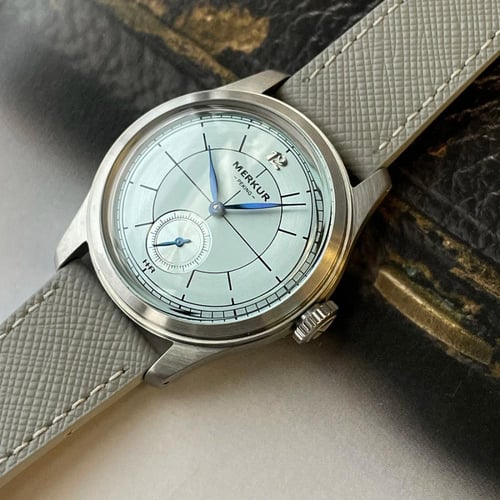 ساعة Merkur جلد للرجال