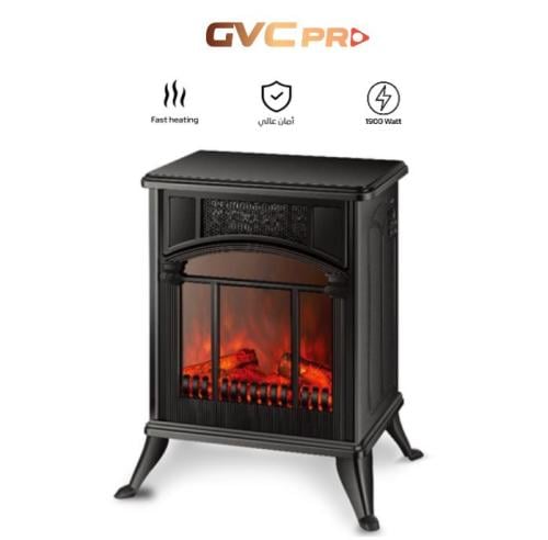 Decorative heater in the shape of a wardrobe, black color