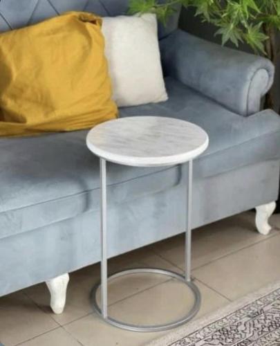 طاوله خدمه حديد سطح بديل رخام