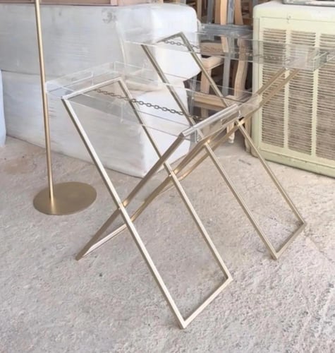 طاولات تقديم قطعتين مع الاكريلك