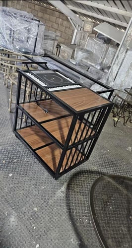 عربية تقديم بموقد كهربائي