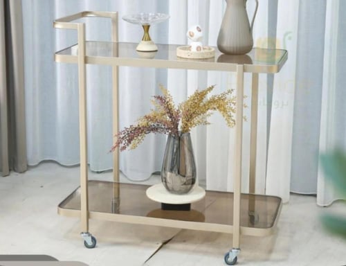 عربة تقديم لون شامباني