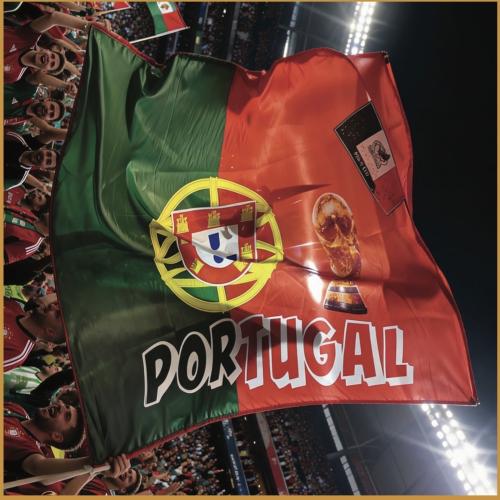 علم كبير لشعار المنتخب البرتغالي ( 100*150)