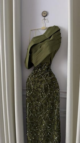 فستان سهره اخضر