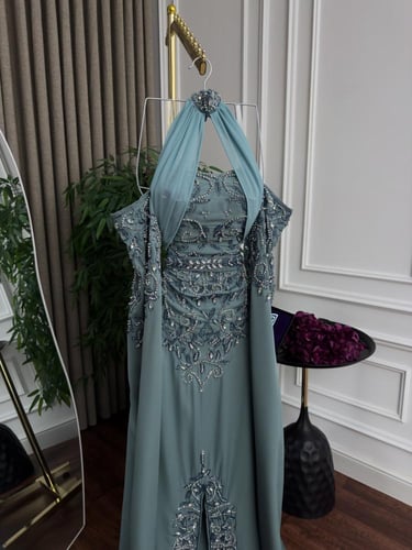 فستان سهره باربي تطريز يدوي اصلي قفطان