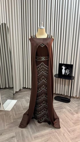 فستان سهره بني الخامه: باربب مع تفته لمعه..تطريز ي...