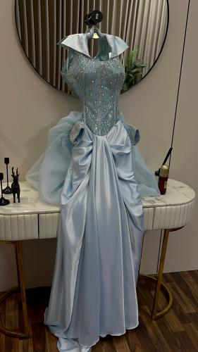 فستان سهره تيفاني الخامة خرز