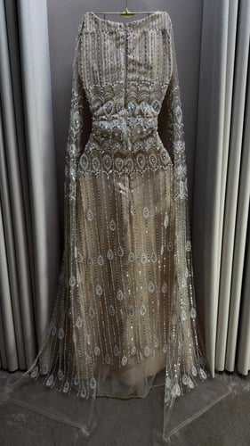 فستنان سهره القماش | كلفه خرز بطانه تفته متوفر 3 ا...