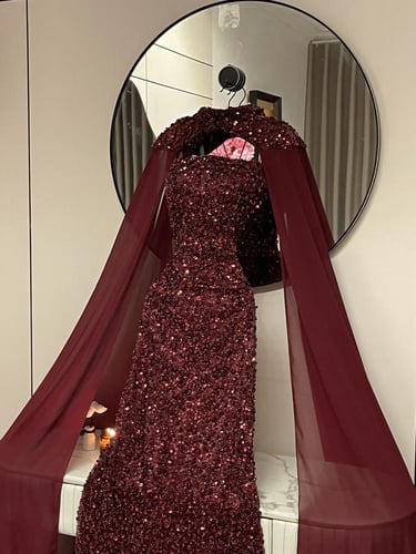 فستان سهره احمر خرز متوفر ب 4 الوان