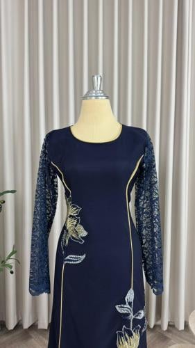 جلابية كحلي راقية الخامة باري