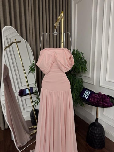 فستان سهره زهري خامه شيفون كلوش تطريز يدوي