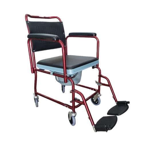 كرسي للحمام متنقل بعجل بأستخدامين للتنقل والحمام ب...