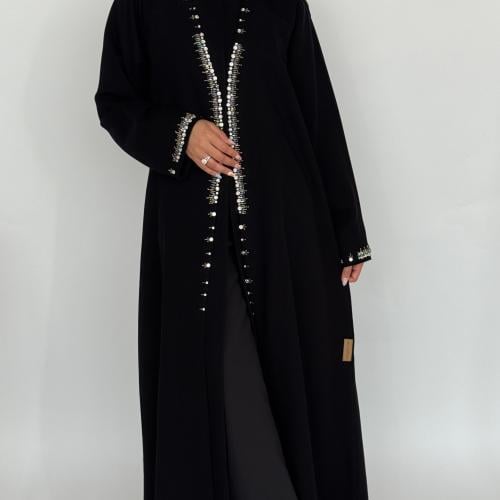 عباية نوّارا – اللون الأسود الملكي | Royal Black