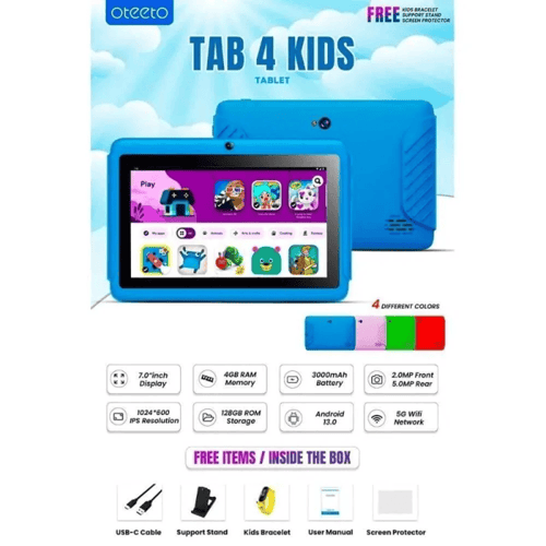 تابلت اوتيتو 7 بوصة للأطفال OTEETO TAB 4 ذاكرة 128...