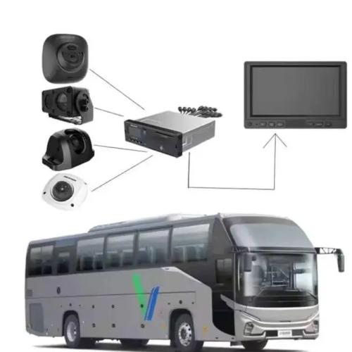 نظام مراقبة الحافلات المتكامل DAWAI بـ 4 كاميرات مع شاشة 10.1 بوصة (4G و GPS)