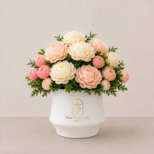 فازة ورود من الصابون المعطر (مقاس متوسط)