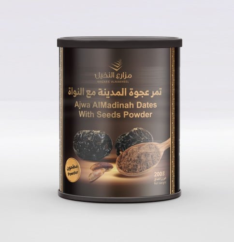 تمر عجوة المدينة مع النواة مطحون