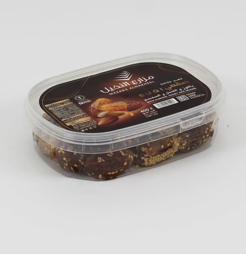 تمر صقعي محشي لوز بالعسل والسمسم