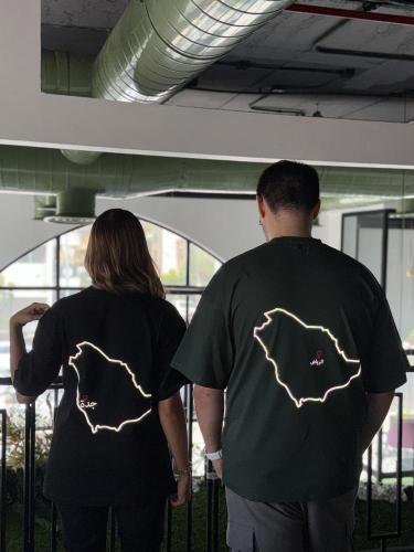 تيشرت خريطة المملكة باسم مدينتك