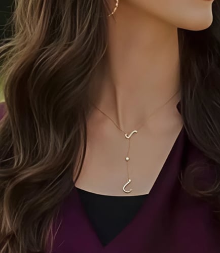 قلادة الاميرة بحرفك وحرف من تحب