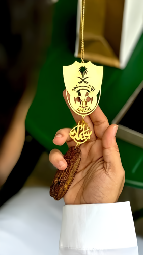 تعليقة سيارة شعار نادي الاهلي بالاسم