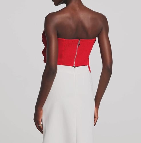 Scarlet Bloom Sculpted Top