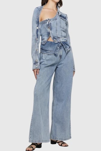 Rebel Denim Asymmetry Jacket