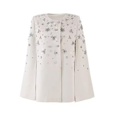 Celestial Elegance – كاب راقي بالتطريز الكريستالي