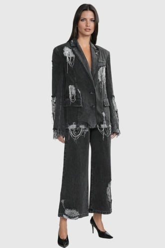 Noir Crystal Blazer