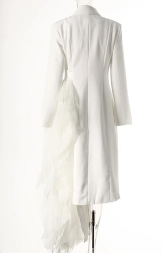 White Eclipse Elegance Coat Dress