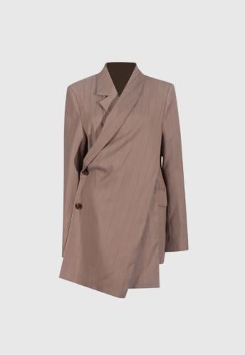 Timeless Striped Elegance Blazer