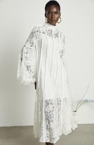 Lace Whispers Gown | فستان همسات الدانتيل