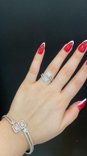 اساور مع خاتم زركونات موديل رقم 056